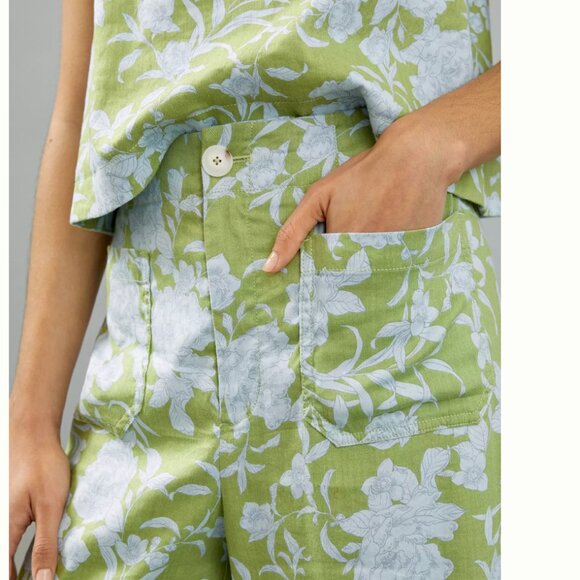 Anthropologie Maeve London Wide-Leg Pants Large - Picture 2 of 11